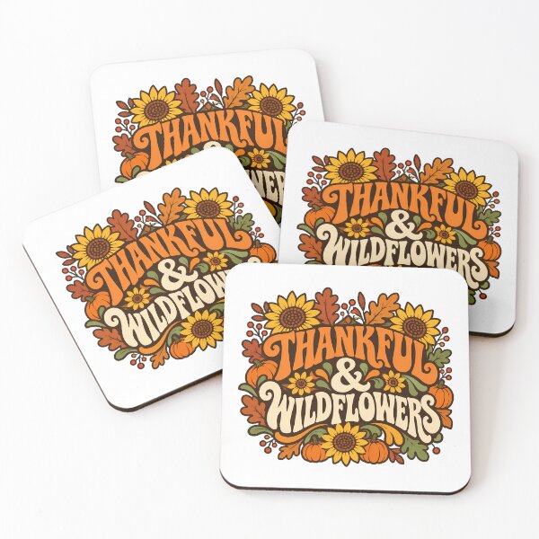 Item preview, Thankful Wildflowers Groovy Autumn Floral Thanksgiving designed and sold by chattsuede.