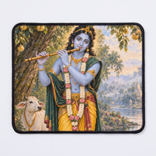 Artikelvorschau, Lord Krishna Avatar - Vrindavan-Flöten-Andachtskunst entworfen und verkauft von Homyar.