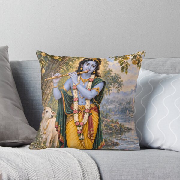 Item preview, Lord Krishna Avatar - Vrindavan Flute Devotional Art designed and sold by Homyar.