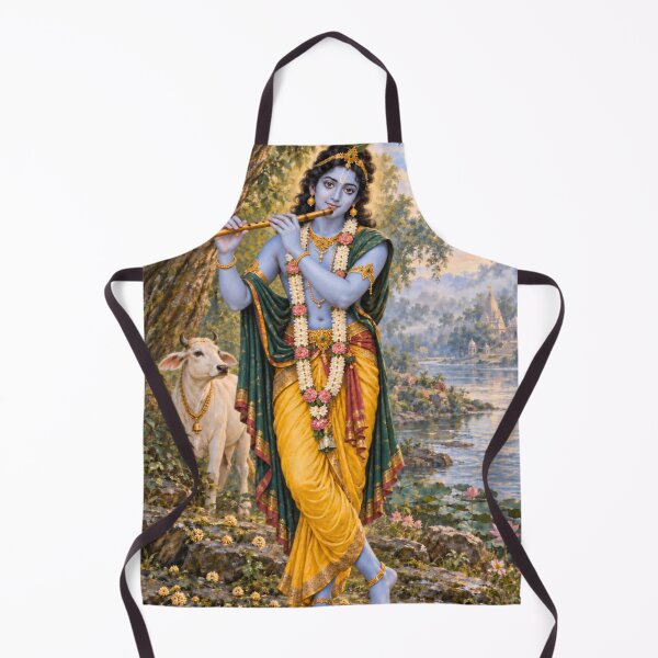 Item preview, Lord Krishna Avatar - Vrindavan Flute Devotional Art designed and sold by Homyar.