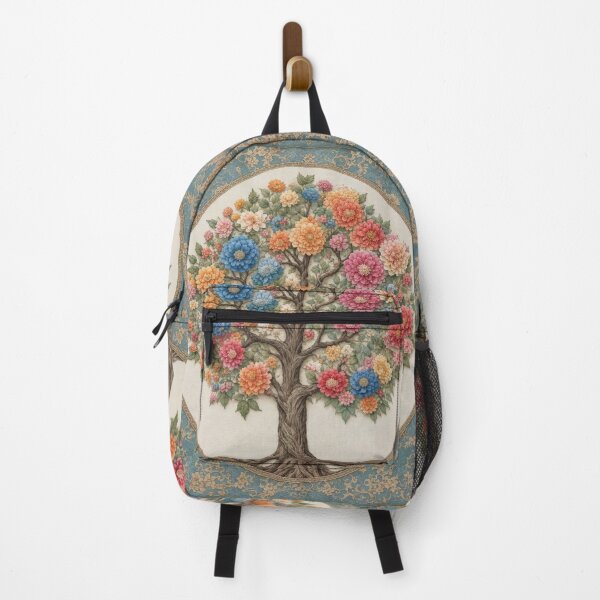 Item preview, Tree of Life Dahlia Floral Damask Tapestry Art designed and sold by pinkal.