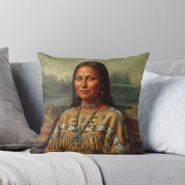 Item preview, Native American Mona Lisa - Indigenous Culture Art Parody designed and sold by ShabanMerch⭐⭐⭐.