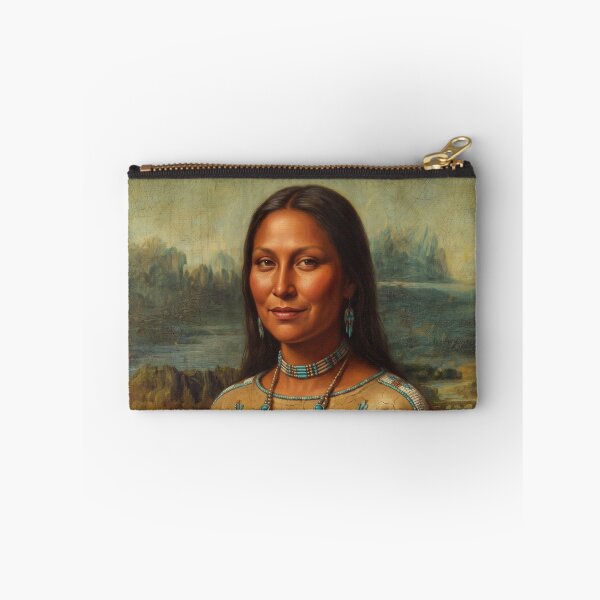 Item preview, Native American Mona Lisa - Indigenous Culture Art Parody designed and sold by ShabanMerch⭐⭐⭐.