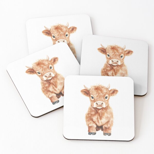 Item preview, Cute Highland Cow Baby – Fluffy Highland cow in watercolor style designed and sold by Artdavesalzburg.