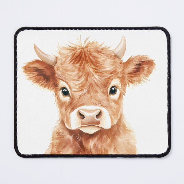 Item preview, Cute Highland Cow Baby – Fluffy Highland cow in watercolor style designed and sold by Artdavesalzburg.