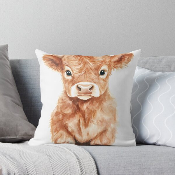 Item preview, Cute Highland Cow Baby – Fluffy Highland cow in watercolor style designed and sold by Artdavesalzburg.