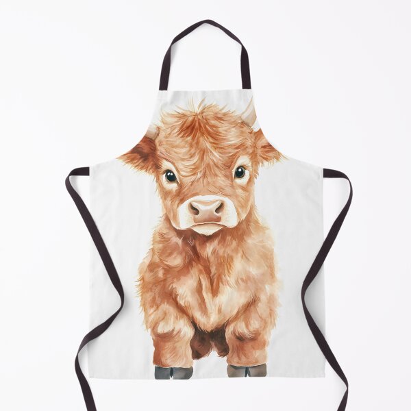 Item preview, Cute Highland Cow Baby – Fluffy Highland cow in watercolor style designed and sold by Artdavesalzburg.