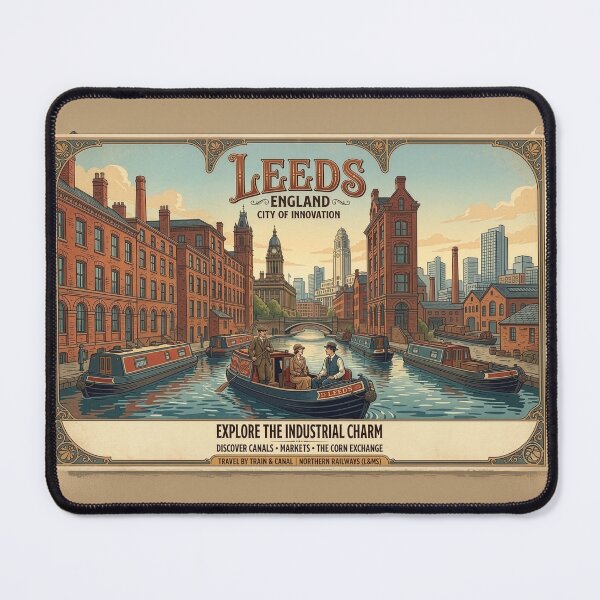Item preview, Leeds, England Travel Poster designed and sold by ArtworkNorth.