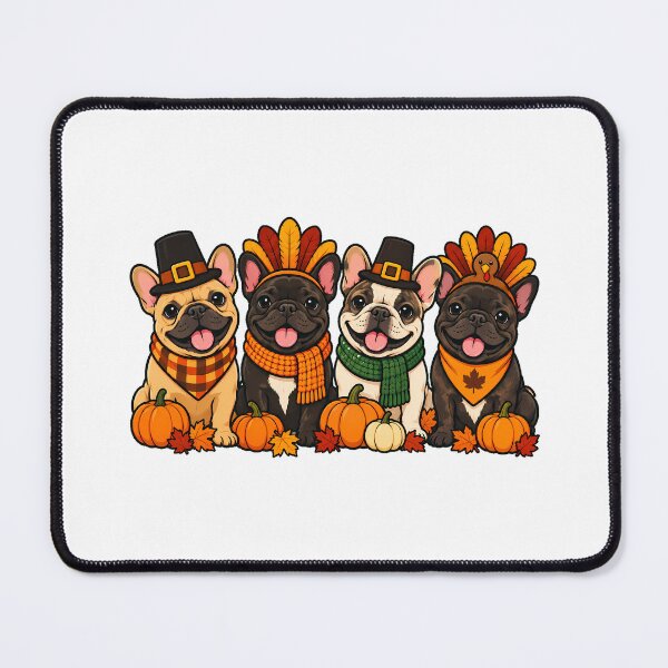 Item preview, Frenchie Thanksgiving Pilgrim Dogs Autumn Pet Lovers designed and sold by chattsuede.