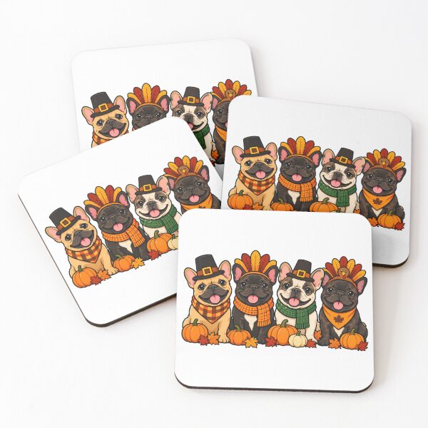 Item preview, Frenchie Thanksgiving Pilgrim Dogs Autumn Pet Lovers designed and sold by chattsuede.