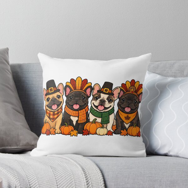 Item preview, Frenchie Thanksgiving Pilgrim Dogs Autumn Pet Lovers designed and sold by chattsuede.