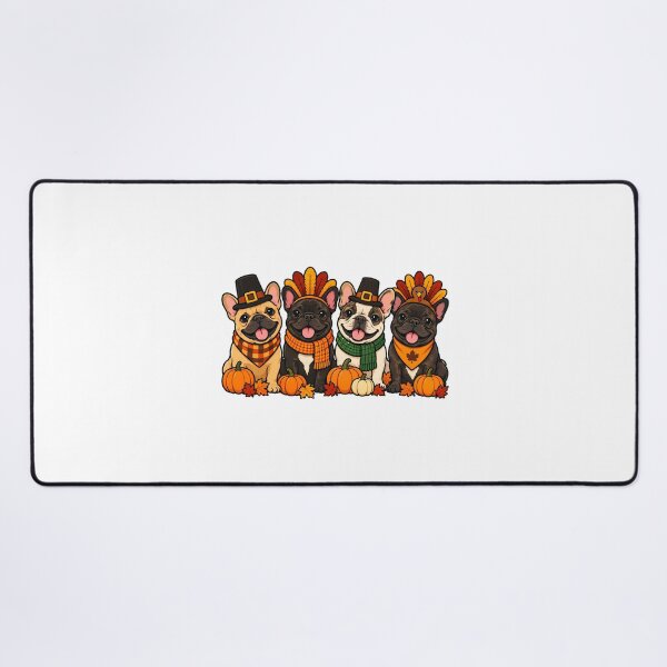 Item preview, Frenchie Thanksgiving Pilgrim Dogs Autumn Pet Lovers designed and sold by chattsuede.