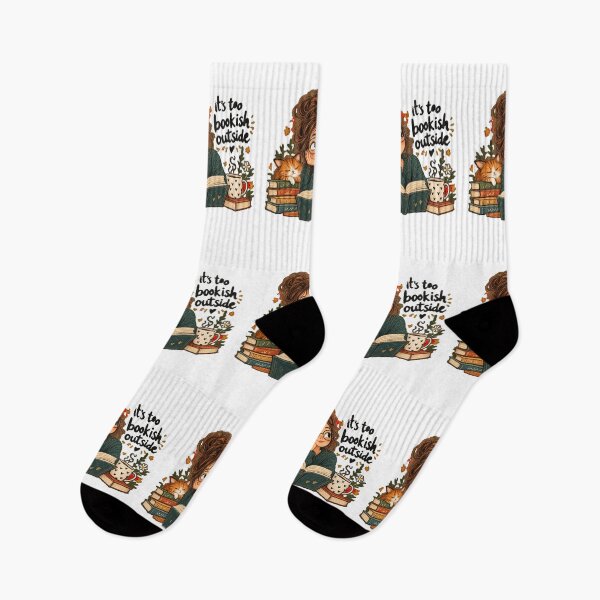 Item preview, It’s Too Bookish Outside – Funny Book Lover Reading Design designed and sold by CutieGalore.