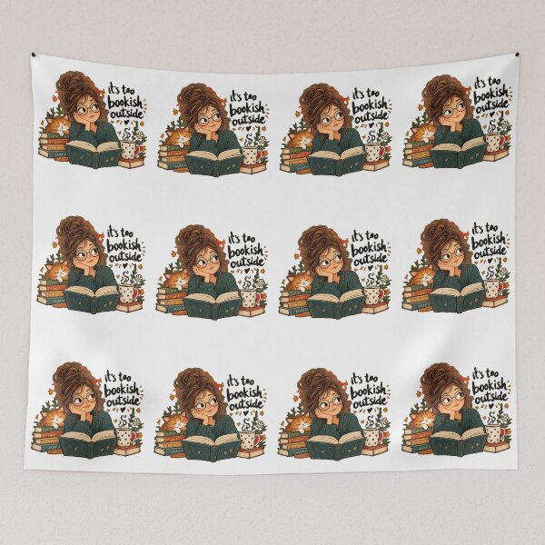 Item preview, It’s Too Bookish Outside – Funny Book Lover Reading Design designed and sold by CutieGalore.