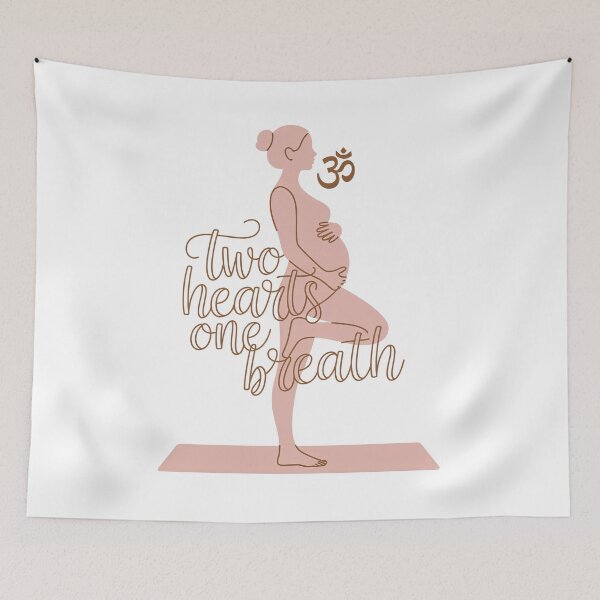 Item preview, Two Hearts One Breath Pink Tree Pose Piece designed and sold by 108stillness.