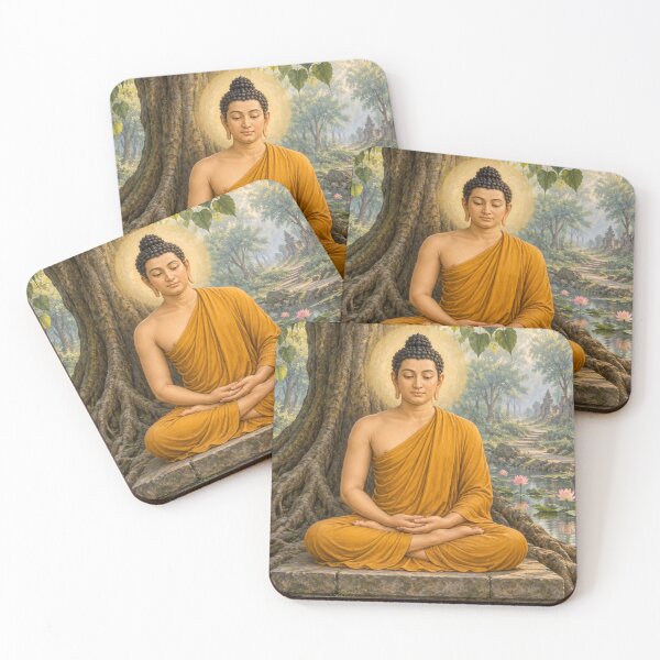 Item preview, Buddha Avatar of Vishnu - Bodhi Tree Meditation Art designed and sold by Homyar.