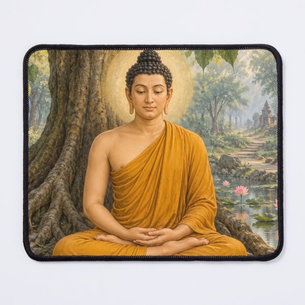 Item preview, Buddha Avatar of Vishnu - Bodhi Tree Meditation Art designed and sold by Homyar.