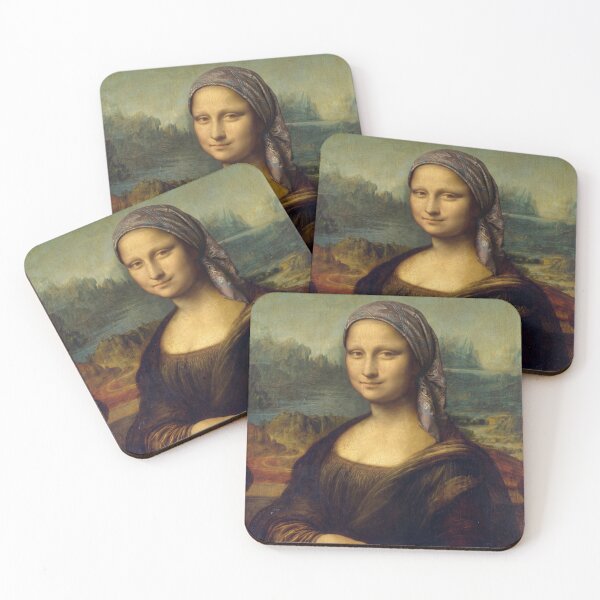 Item preview, Jewish Mona Lisa - Tichel & Modest Fashion Art Parody designed and sold by ShabanMerch⭐⭐⭐.