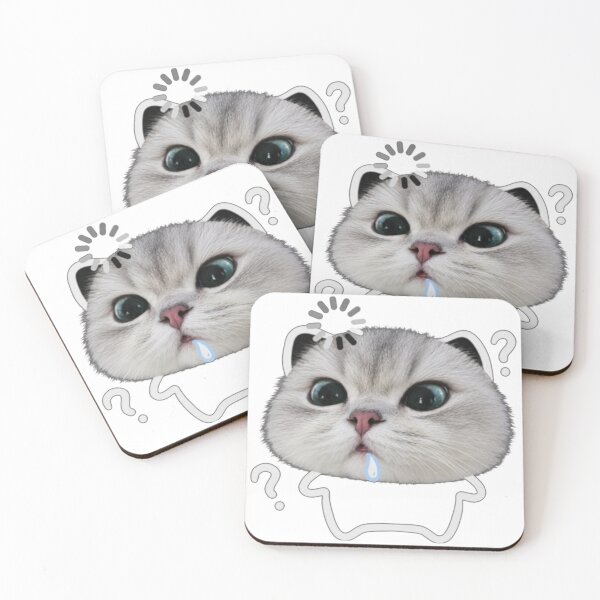 Item preview, Confused Silver Chinchilla Cat designed and sold by Fuzzy-Error.