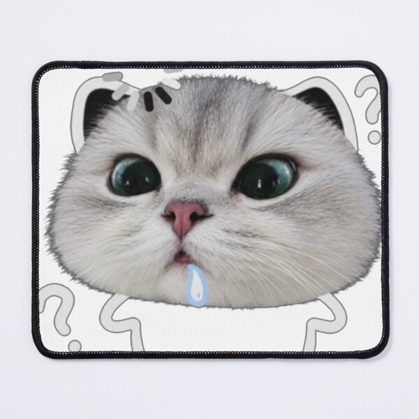 Item preview, Confused Silver Chinchilla Cat designed and sold by Fuzzy-Error.
