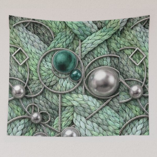 Item preview, Abstract seafoam woven pattern designed and sold by KingsArtworx 2.