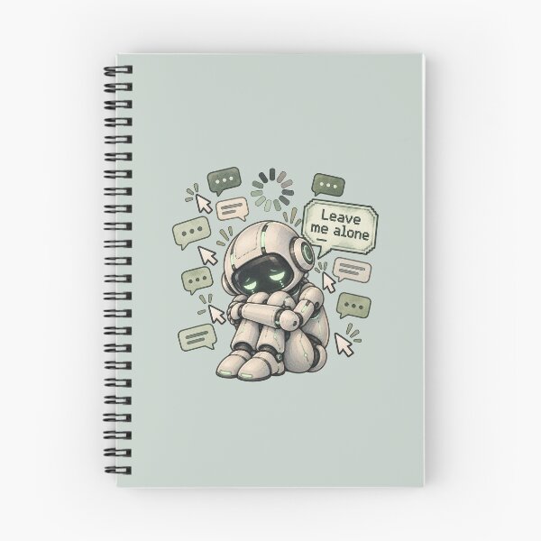 Item preview, Overworked robot - Leave Me Alone - Notes from an Overworked AI  designed and sold by aztrends.