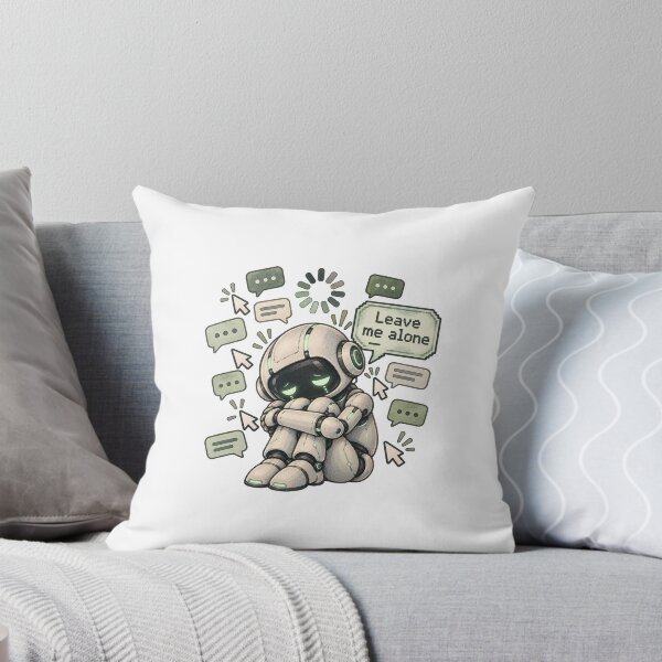 Item preview, Overworked robot - Leave Me Alone - Notes from an Overworked AI  designed and sold by aztrends.