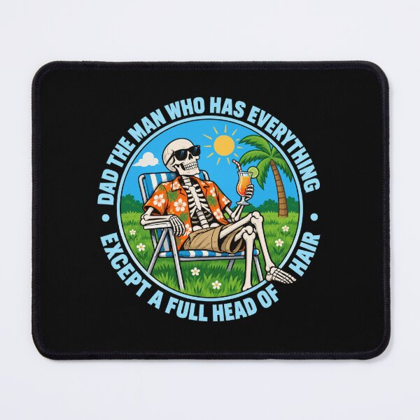 Item preview, Dad Joke Skeleton Tropical Lounge Humor for Vacation Vibes designed and sold by ROUX-ART.
