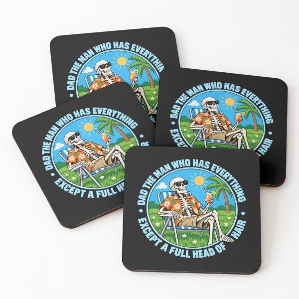 Item preview, Dad Joke Skeleton Tropical Lounge Humor for Vacation Vibes designed and sold by ROUX-ART.