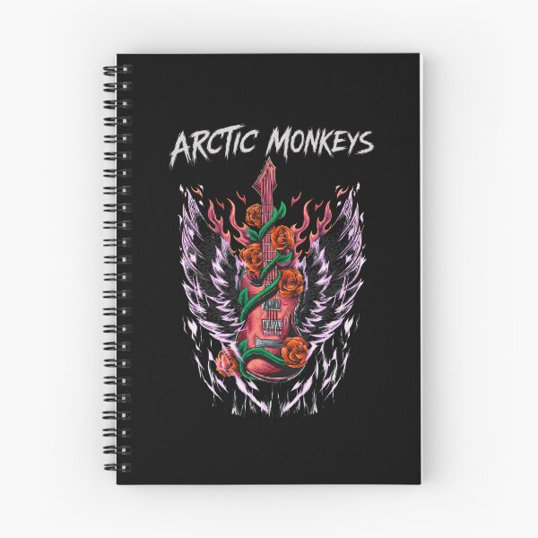 Item preview, Arctics Monkeyss Flaming Guitar Rose Wings Rock Band  designed and sold by ZenobiaKingsley.
