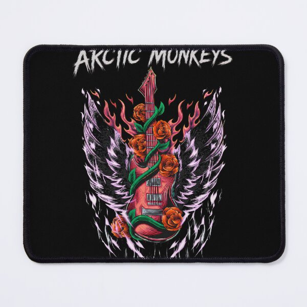 Item preview, Arctics Monkeyss Flaming Guitar Rose Wings Rock Band designed and sold by ZenobiaKingsley.
