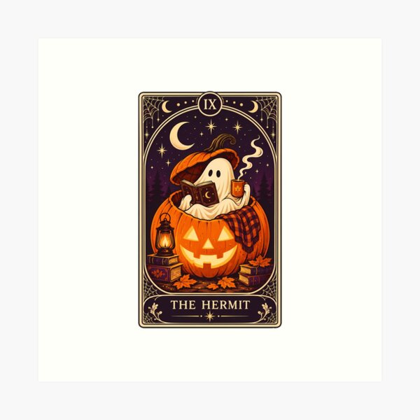Item preview, Hermit Ghost Tarot Reader Halloween designed and sold by chattsuede.