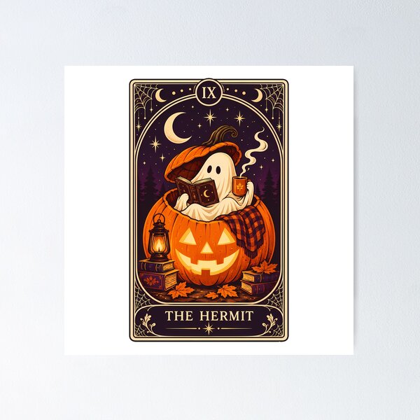 Item preview, Hermit Ghost Tarot Reader Halloween designed and sold by chattsuede.