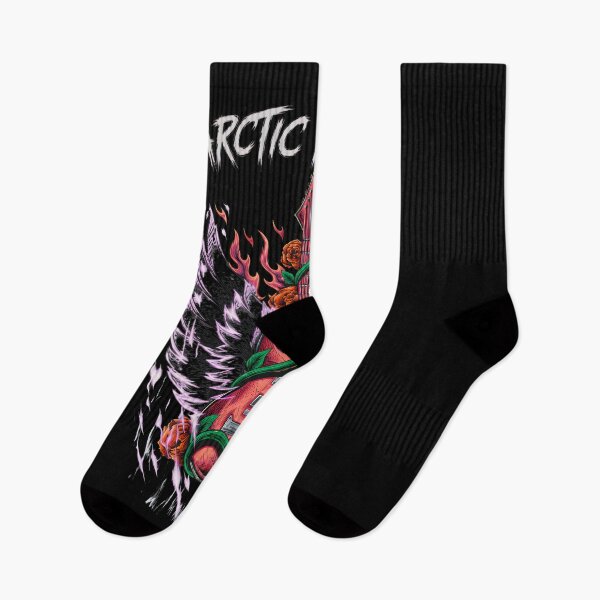 Item preview, Arctics Monkeyss Flaming Guitar Rose Wings Rock Band  designed and sold by ZenobiaKingsley.
