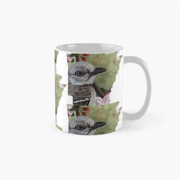 Item preview, Arkansas state icons Mockingbird and  Apple Blossom designed and sold by TheWaterBirds.