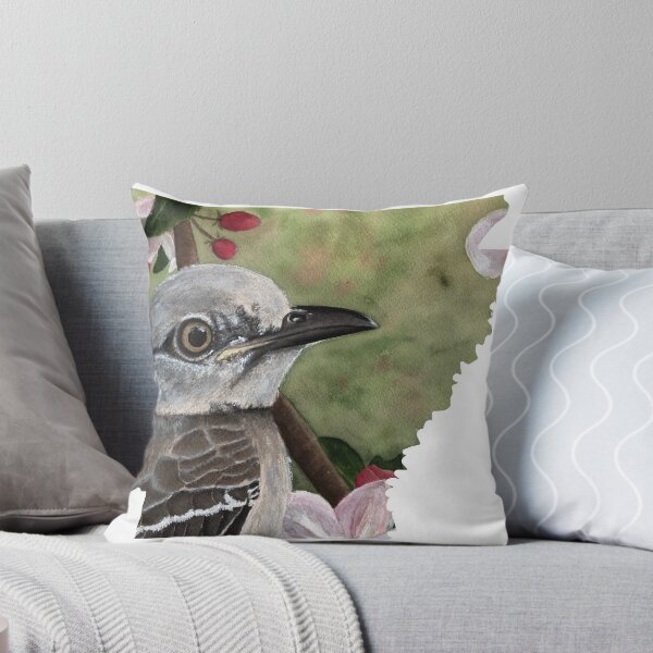 Item preview, Arkansas state icons Mockingbird and  Apple Blossom designed and sold by TheWaterBirds.