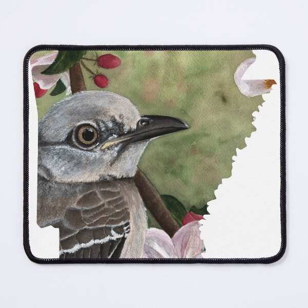 Item preview, Arkansas state icons Mockingbird and Apple Blossom designed and sold by TheWaterBirds.
