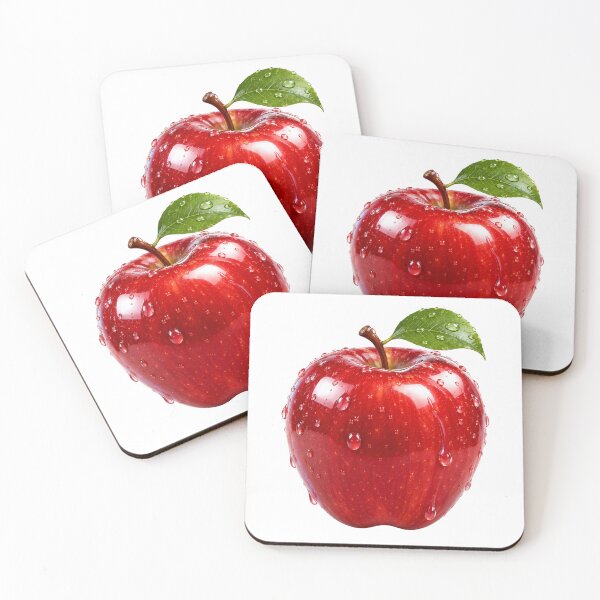 Artikelvorschau, Frischer, saftiger roter Apfel mit Wassertropfen entworfen und verkauft von SmallDart Creations.