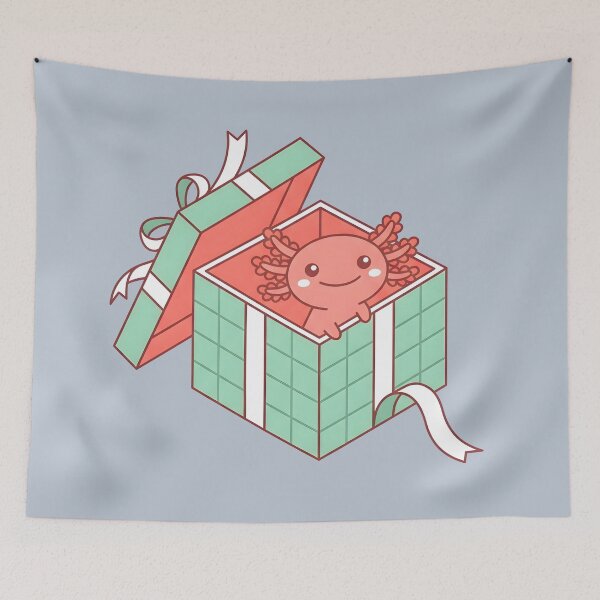 Item preview, Funny Axolotl Surprise Christmas Gift Box Minimalist designed and sold by bard-art.
