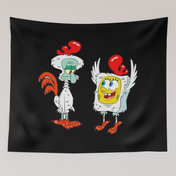 Item preview, SpongeBob and Squidward in Rooster Costumes  designed and sold by totoro-1988.