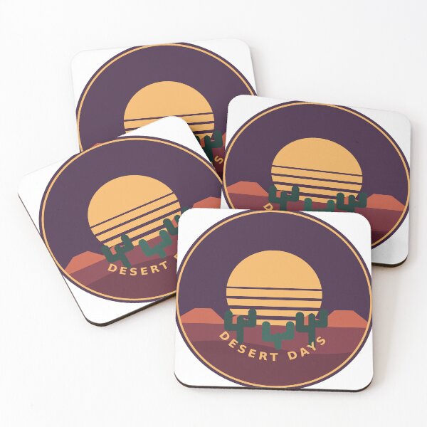 Item preview, Desert Days - Retro Cactus Sunset Badge designed and sold by Mooncap Studio.