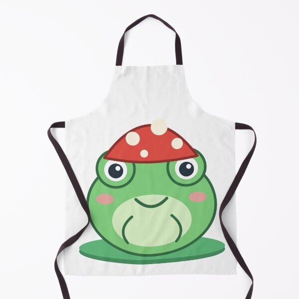 Item preview, Cute Kawaii Frog with Mushroom Hat - Cottagecore designed and sold by Mooncap Studio.