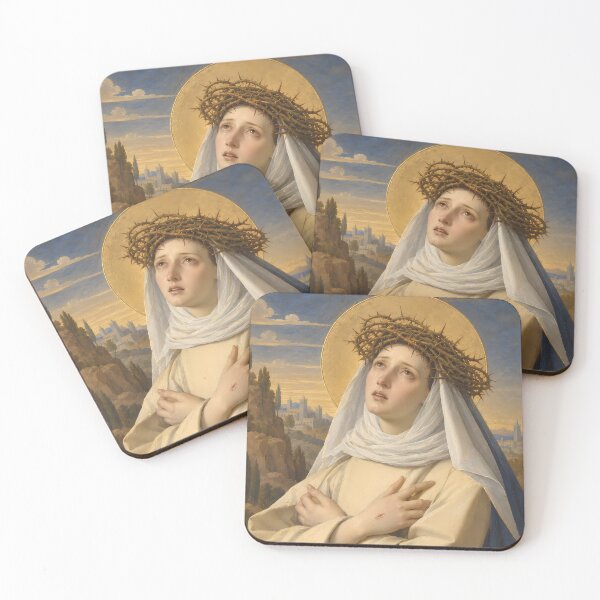 Item preview, Saint Catherine of Siena - Classic Renaissance Sacred Art Painting designed and sold by Crux Fidelis.