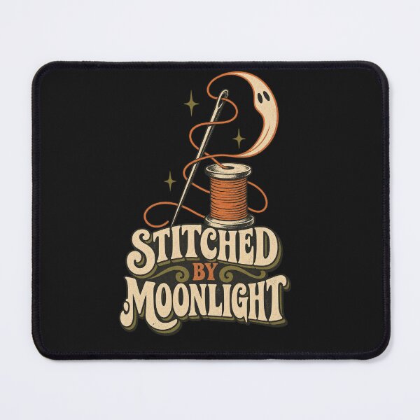 Item preview, Stitched By Moonlight Retro Halloween Sewing Design designed and sold by Golden Era Studio.