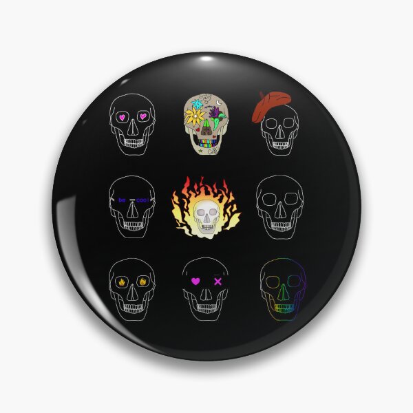 Item preview, Flaming and Floral Skull Collection designed and sold by laxmanrajart.