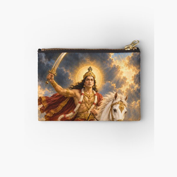Item preview, Kalki Avatar of Lord Vishnu - White Horse Devotional Art designed and sold by Homyar.