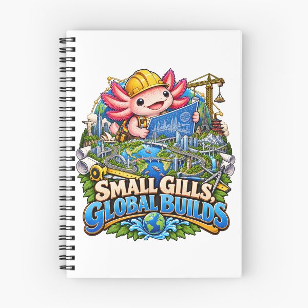 Item preview, Small Gills Global Builds – Cute Civil Engineer Axolotl designed and sold by Haji  Kamora.