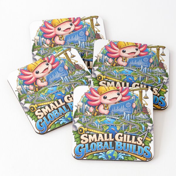 Item preview, Small Gills Global Builds – Cute Civil Engineer Axolotl designed and sold by Haji  Kamora.
