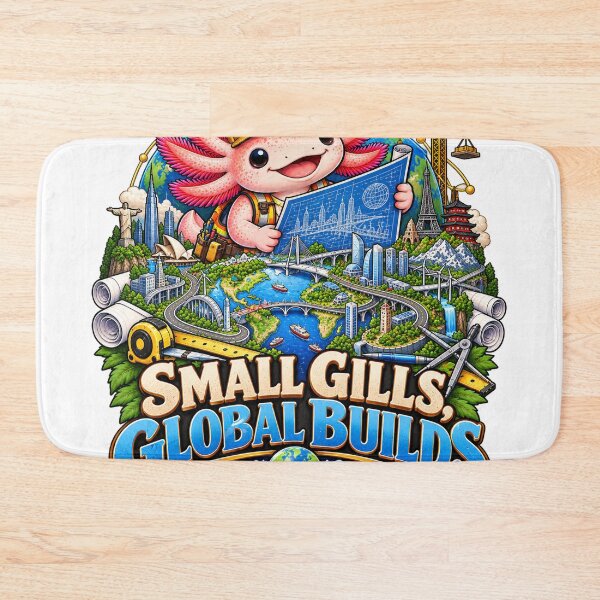 Item preview, Small Gills Global Builds – Cute Civil Engineer Axolotl designed and sold by Haji  Kamora.