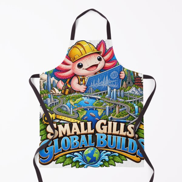 Item preview, Small Gills Global Builds – Cute Civil Engineer Axolotl designed and sold by Haji  Kamora.